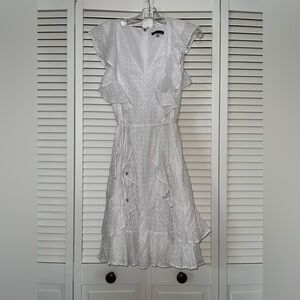 Tommy Hilfiger White Ruffle Mini Dress